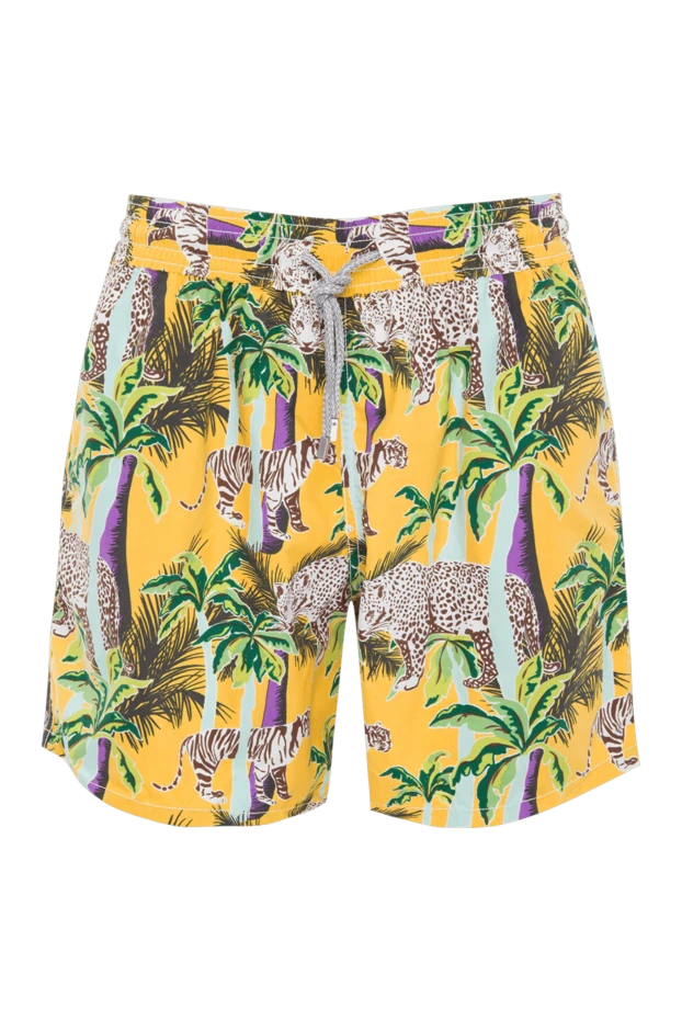 Vilebrequin man men's beach shorts made of cotton and polyamide, yellow купить с ценами и фото 986689 - photo 1