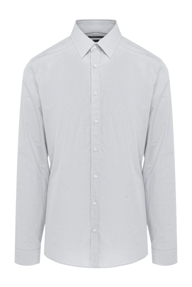 Gucci cotton shirt blue with small check 991293 - photo 1