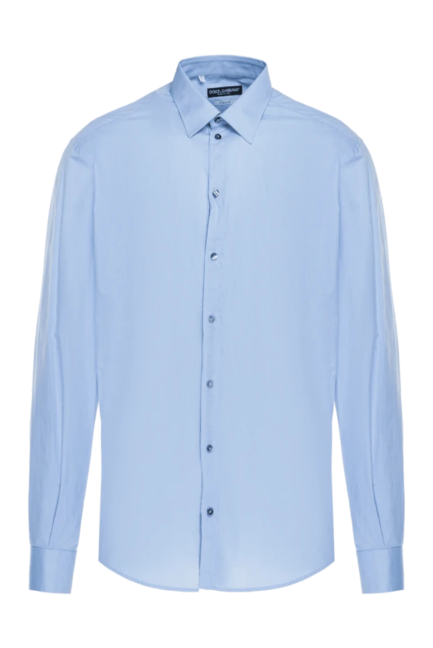 Dolce & Gabbana man blue cotton shirt for men купить с ценами и фото 991880 - photo 1