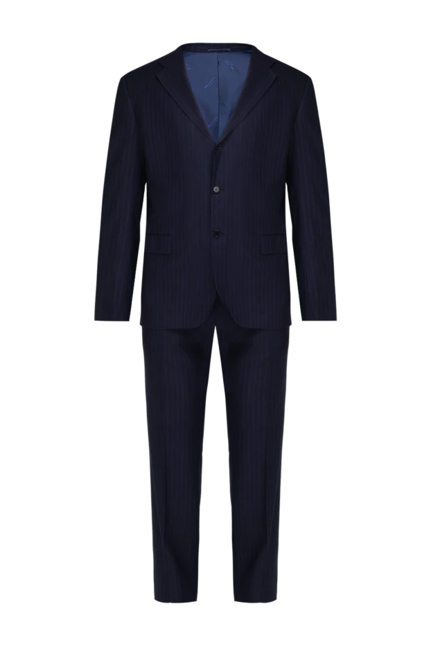 Kiton жүннен тігілген ерлер костюмі, көк 992024 - фото 1