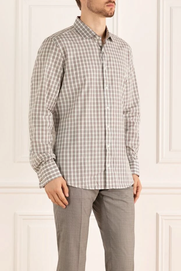 Gucci сұр және қоңыр түсті ерлер ұзын жеңді көйлегі 994690 - фото 3