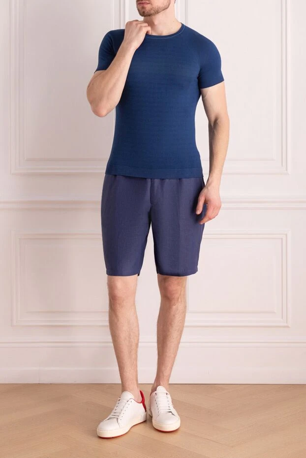 John Smedley blue cotton t-shirt for men 995979 - photo 2
