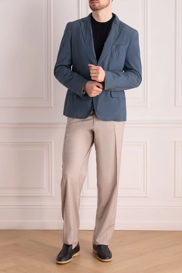 Ерлерге арналған көк мақта куртка - фото 2