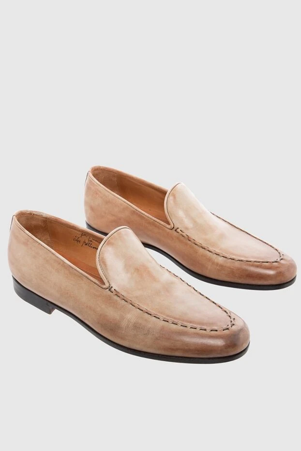 Bontoni men's loafers made of patinated leather in beige and caramel shades
 996468 - photo 3