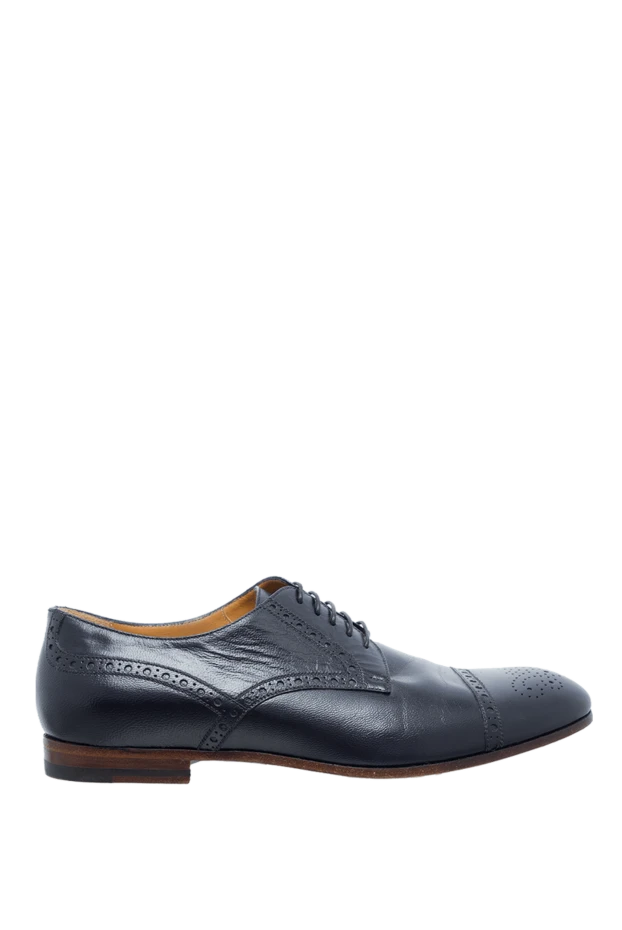 Мужские кожаные туфли дерби с перфорацией черные
- фото 1