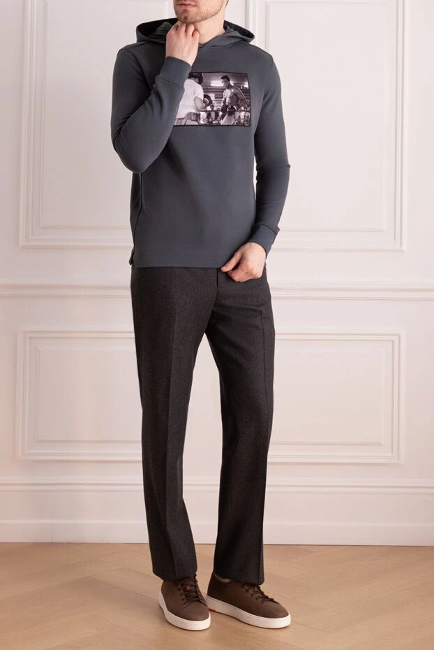 Gucci grey trousers made of melange fabric with a textured surface and a classic cut
998703 - photo 2