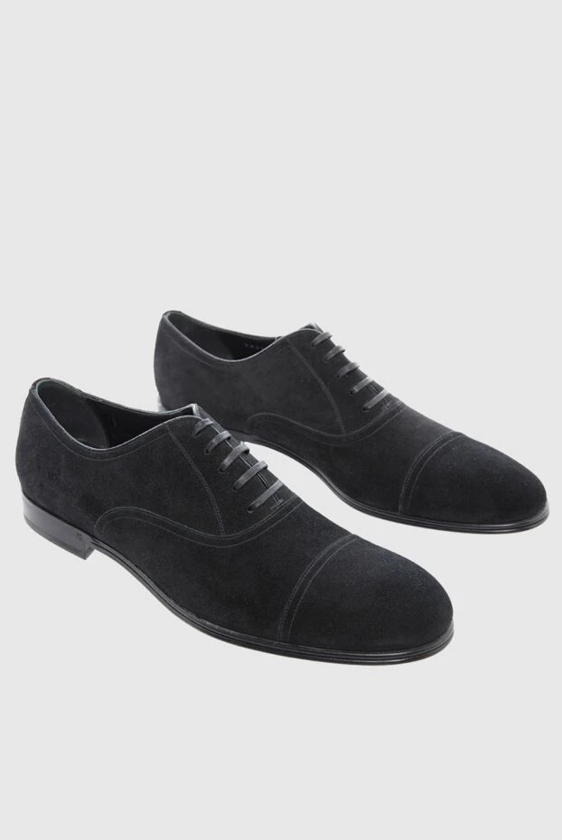 Dolce & Gabbana чёрные замшевые туфли оксфорды мужские с мысом 999025 - фото 3