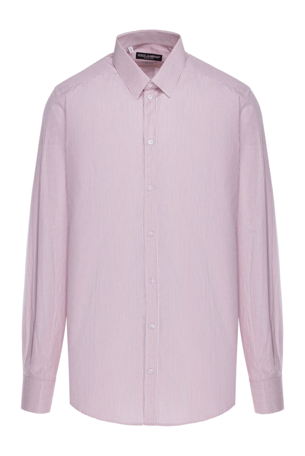 Breathable cotton micro striped shirt with buttoned cuffs
- photo 1