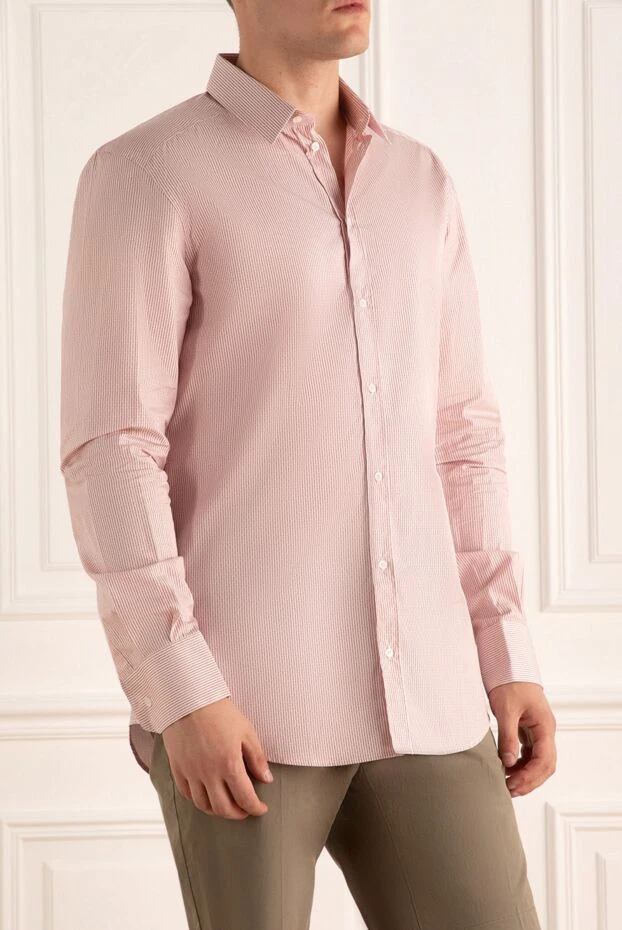 Dolce & Gabbana сорочка в мелкую полоску из дышащего хлопка с манжетами на пуговицах
 999200 - фото 3