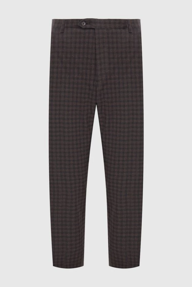 Brioni man brown wool trousers купить с ценами и фото 999364 - photo 1