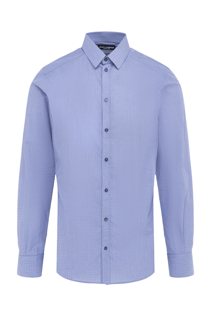 Dolce & Gabbana man blue cotton shirt for men купить с ценами и фото 115121 - photo 1