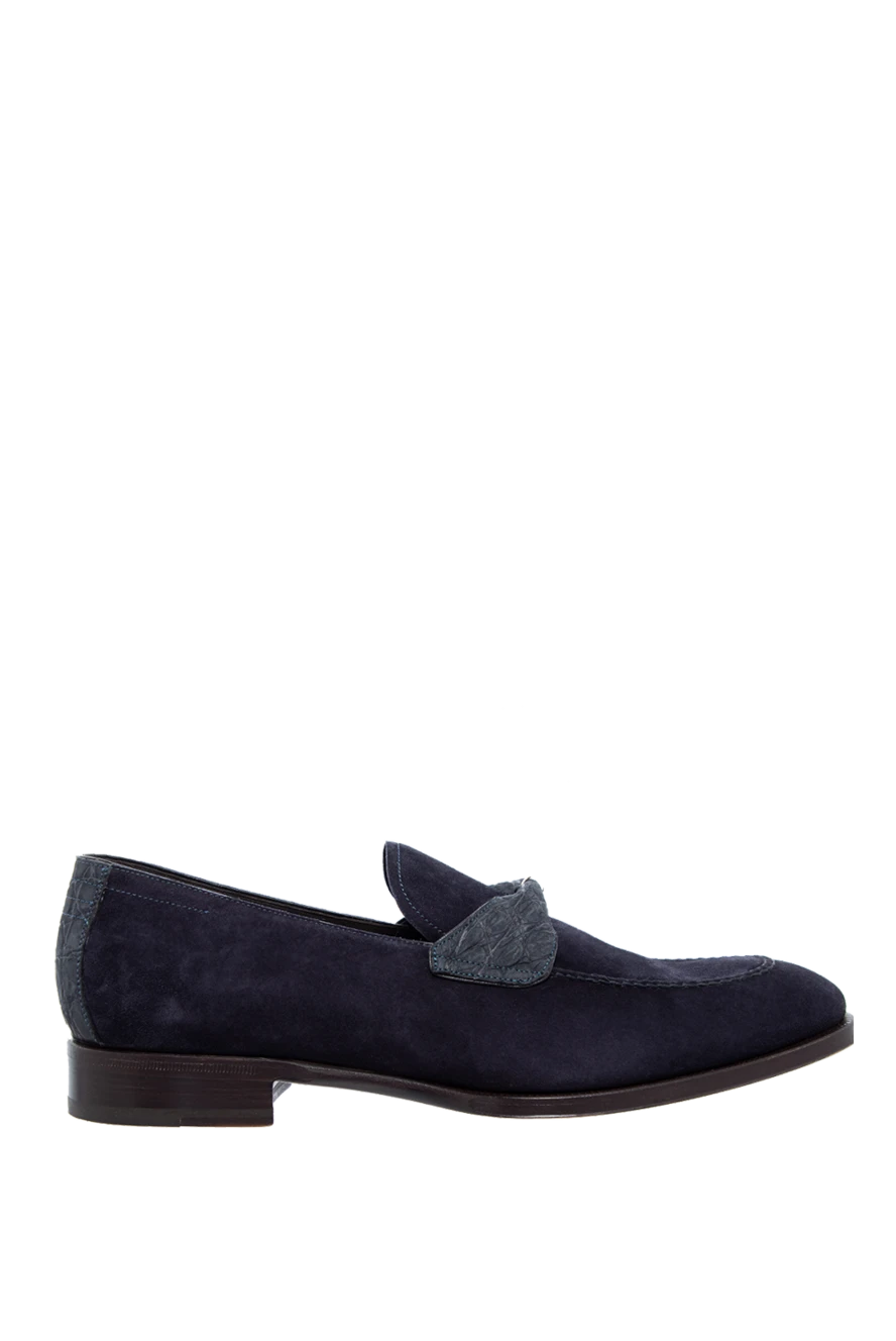 Max Verre man blue suede loafers for men купить с ценами и фото 115691 - photo 1