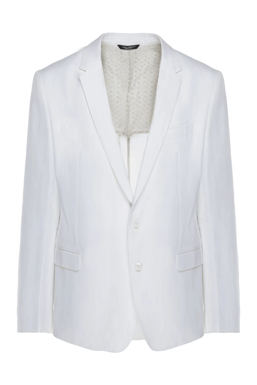 Dolce & Gabbana man white linen jacket for men купить с ценами и фото 118853 - photo 1