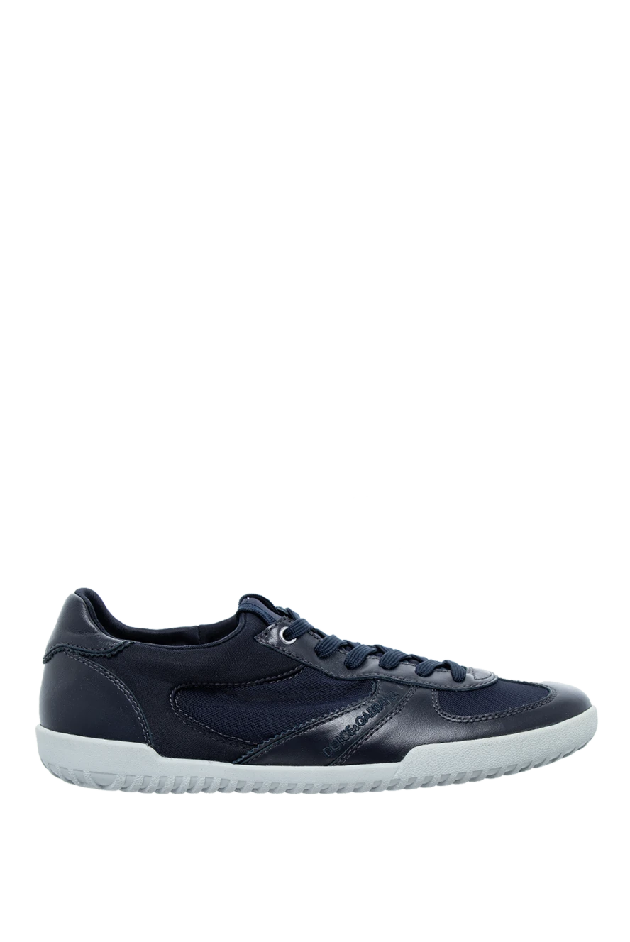 Dolce & Gabbana мужские кроссовки тёмно-синие из кожи и текстиля
118965 - фото 1