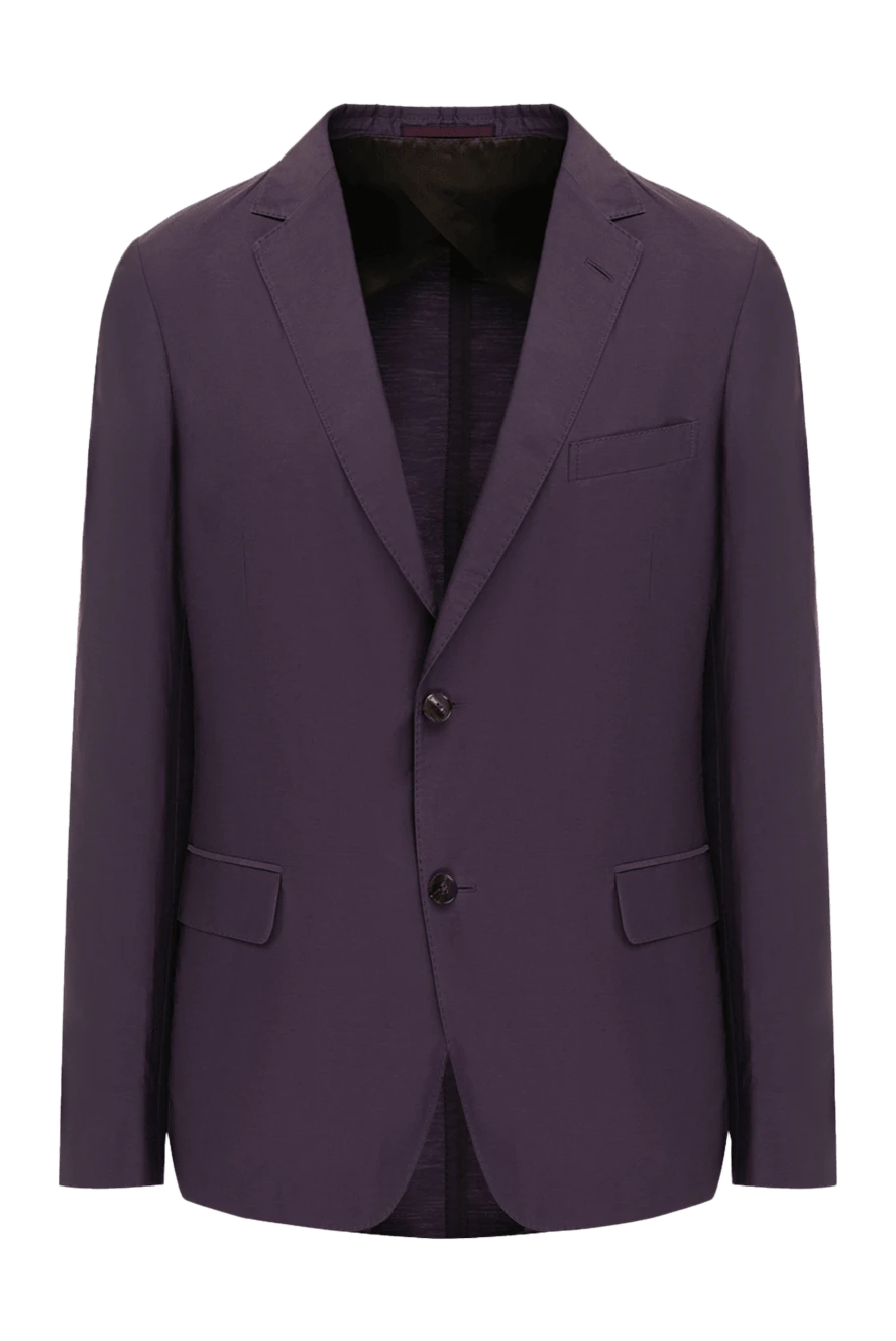 Gucci пиджак из хлопка и шелка фиолетовый мужской 119386 - фото 1