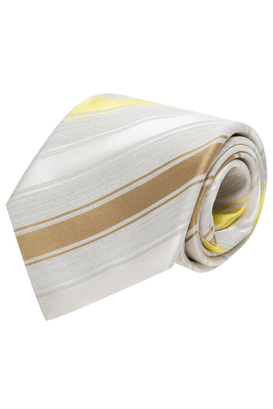 Canali man beige silk tie for men купить с ценами и фото 123893 - photo 1