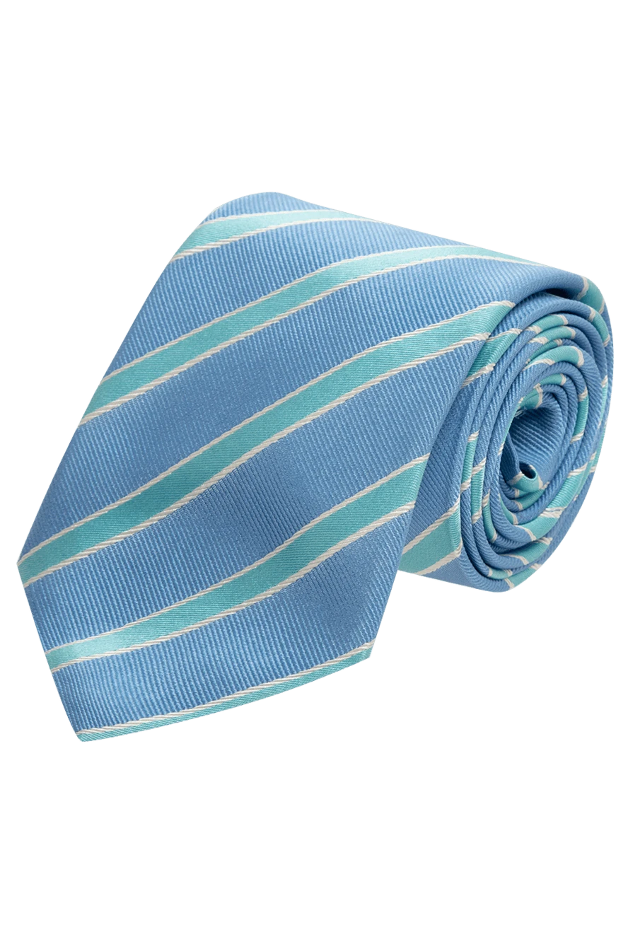 Canali man blue silk tie for men купить с ценами и фото 123959 - photo 1