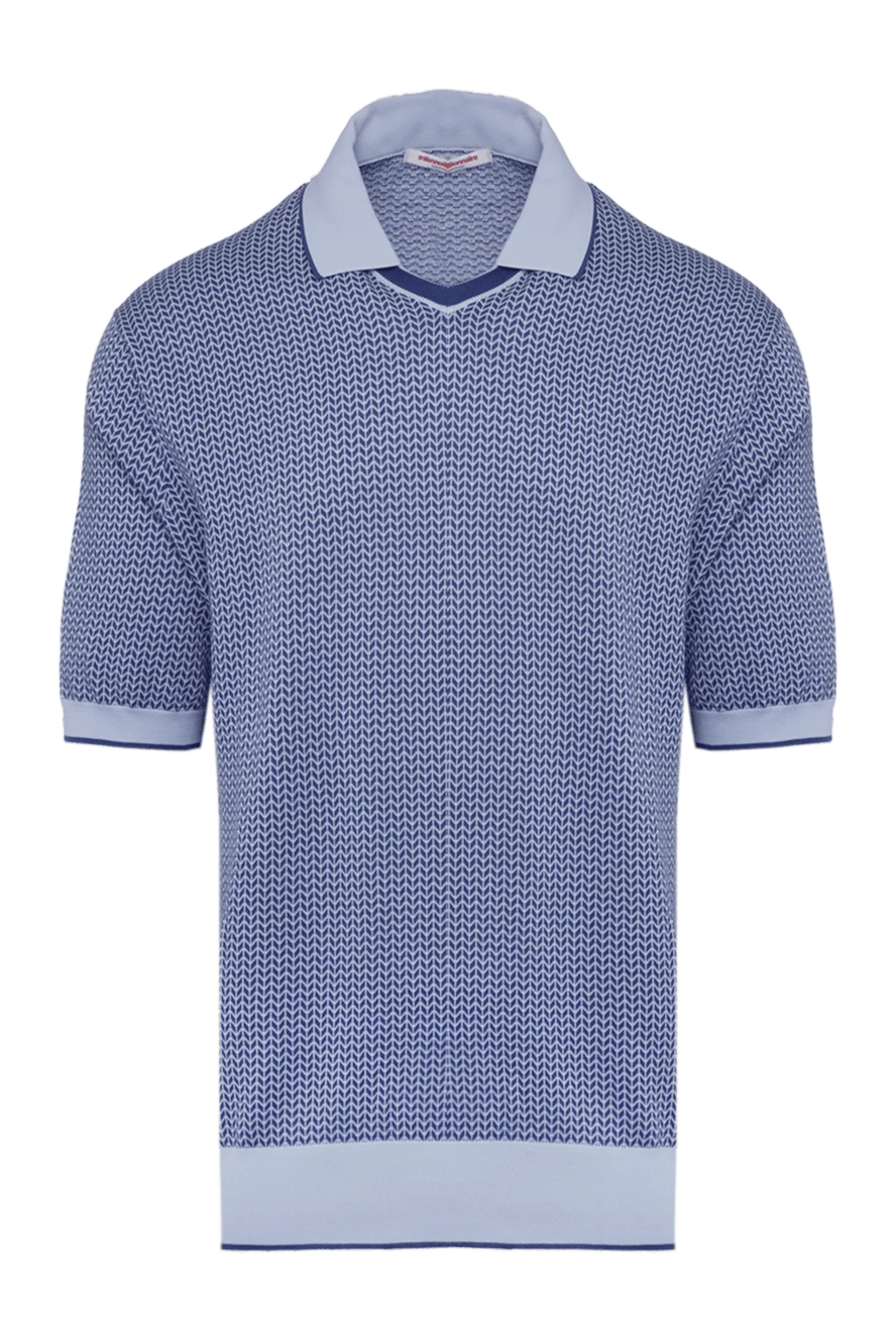 Le Billionnaire Cashmere man cotton polo blue for men купить с ценами и фото 124441 - photo 1