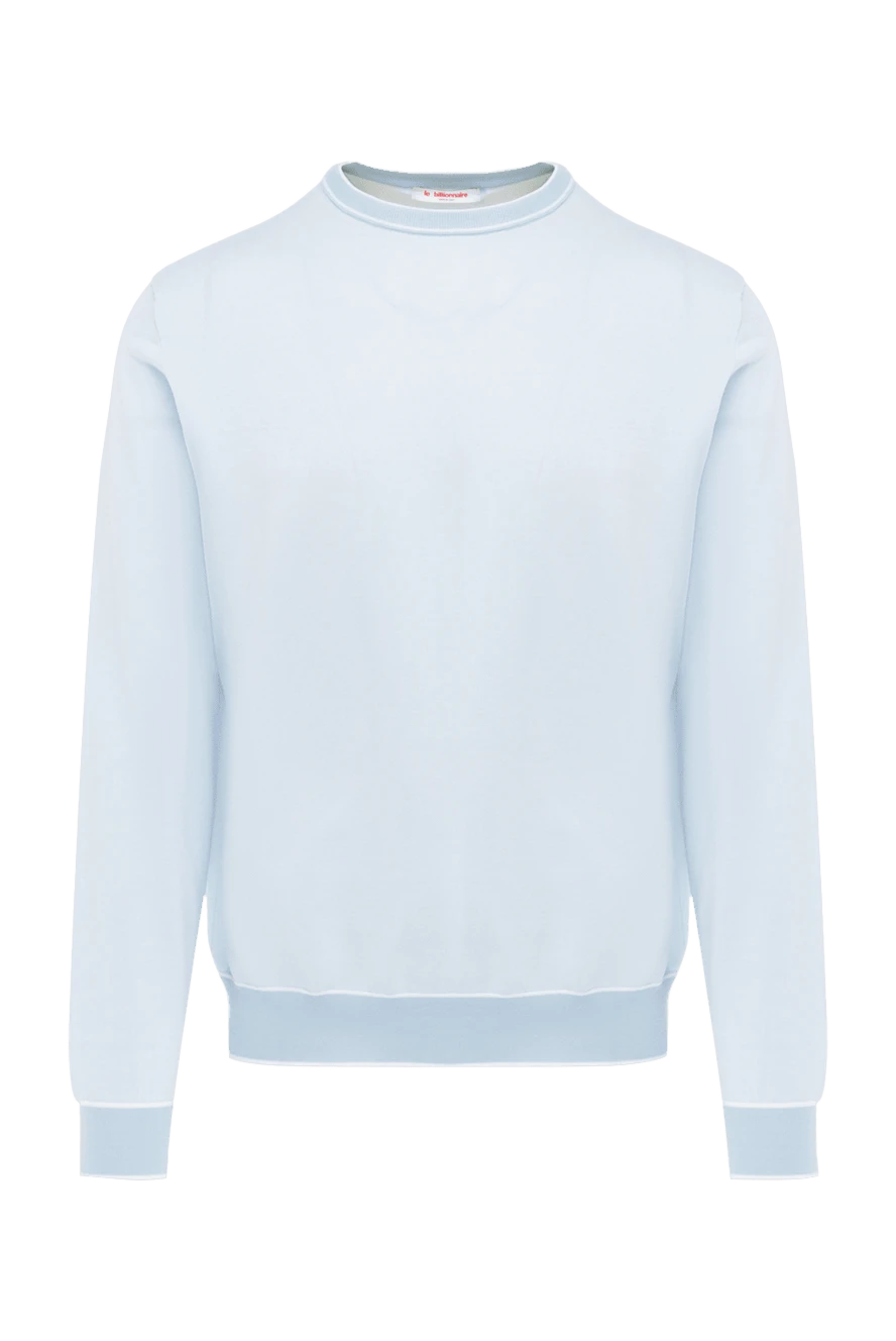 Le Billionnaire Cashmere man white cotton jumper for men купить с ценами и фото 124450 - photo 1