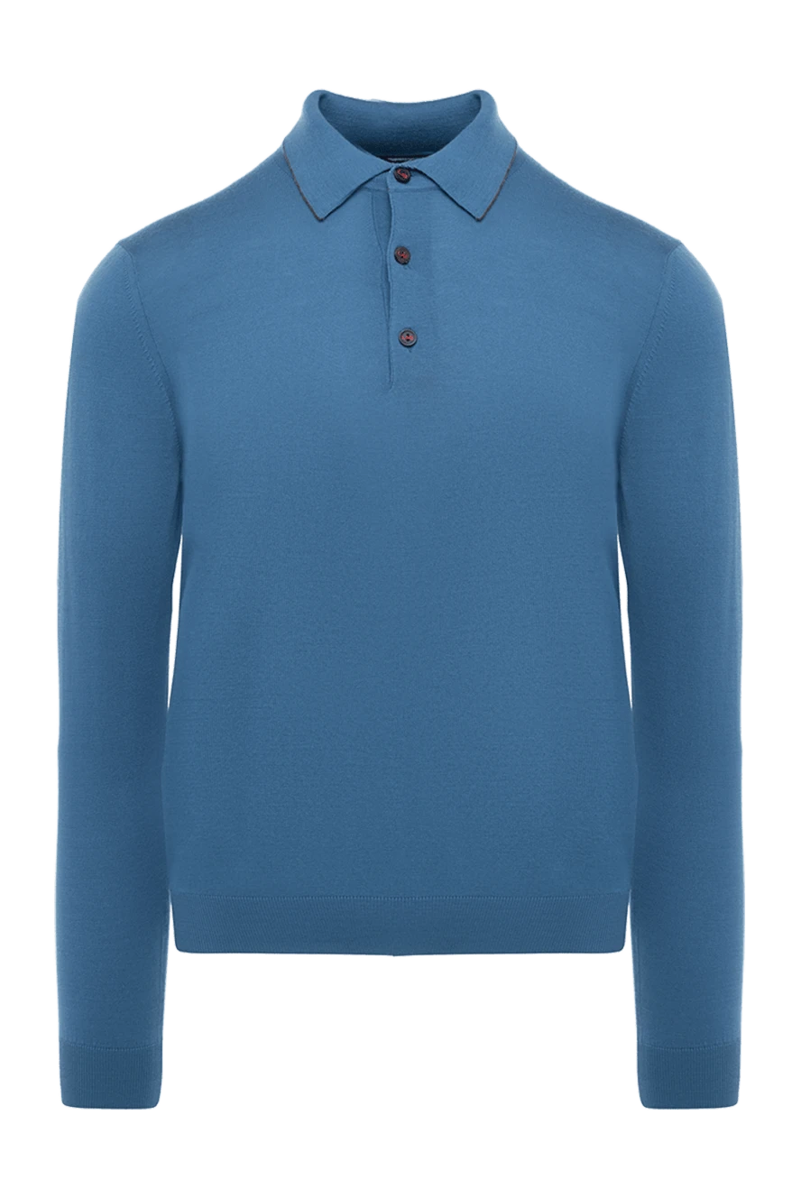 LB man wool long sleeve polo blue for men купить с ценами и фото 130176 - photo 1