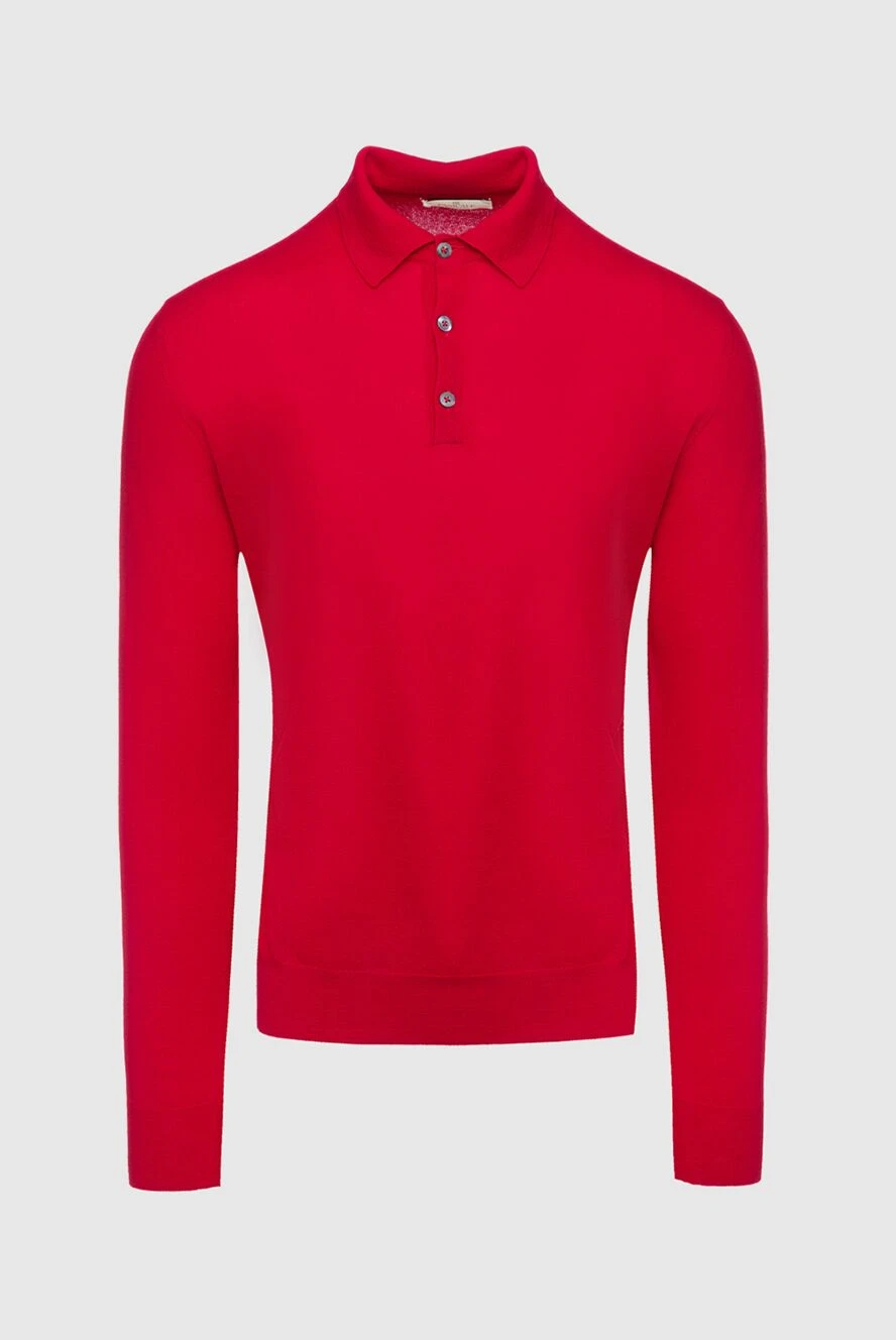 Panicale man wool long sleeve polo red for men купить с ценами и фото 130191 - photo 1