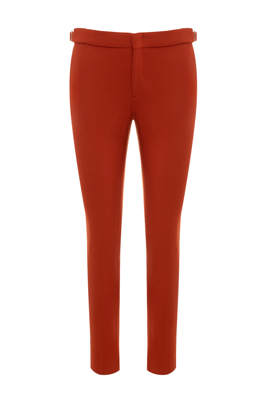 Gucci woman burgundy wool trousers for women купить с ценами и фото 130410 - photo 1