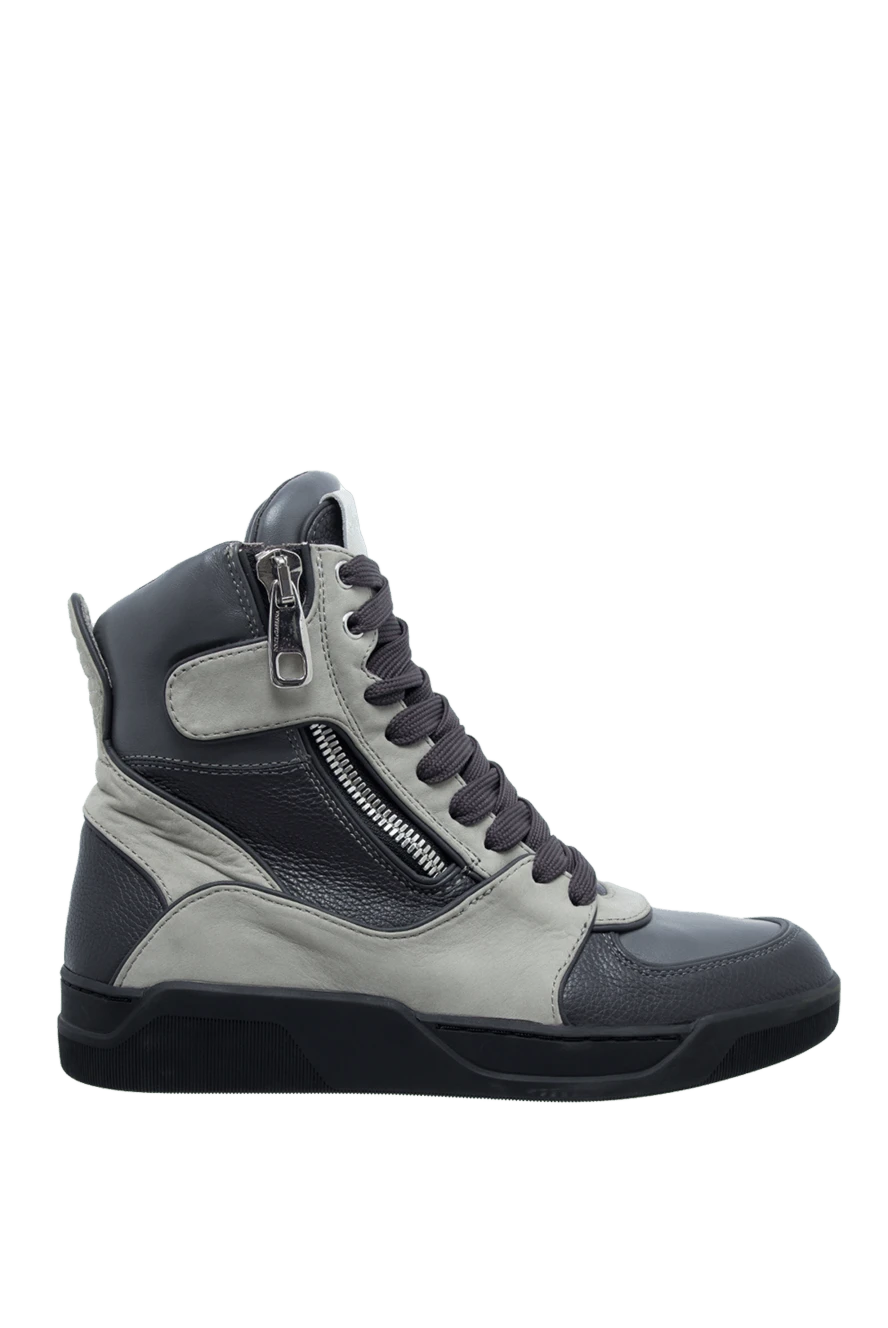 Dolce & Gabbana man gray leather sneakers for men купить с ценами и фото 130512 - photo 1