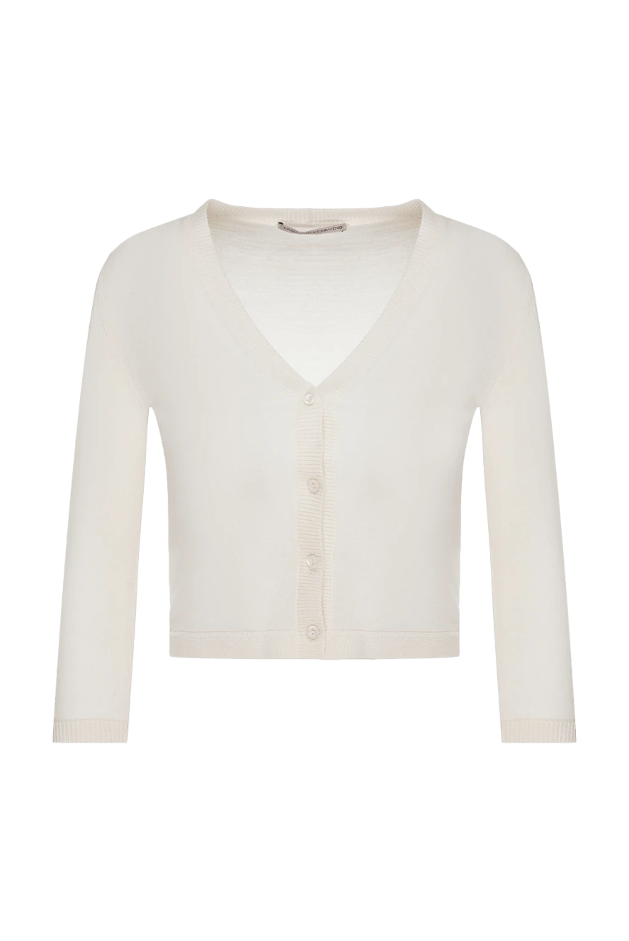 Ermanno Scervino woman white woolen cardigan for women купить с ценами и фото 130537 - photo 1