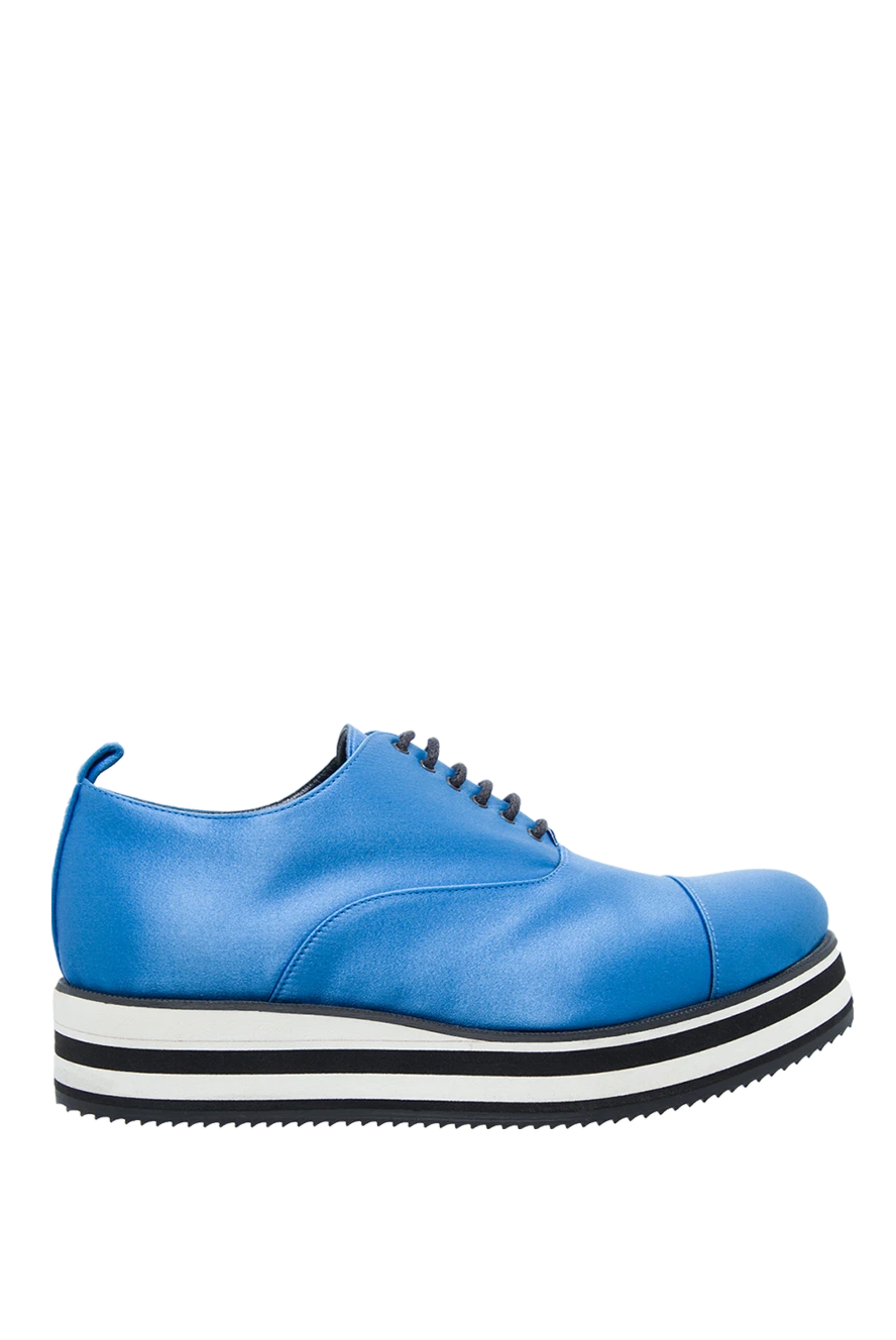 Ermanno Scervino woman blue leather and silk shoes for women купить с ценами и фото 130566 - photo 1