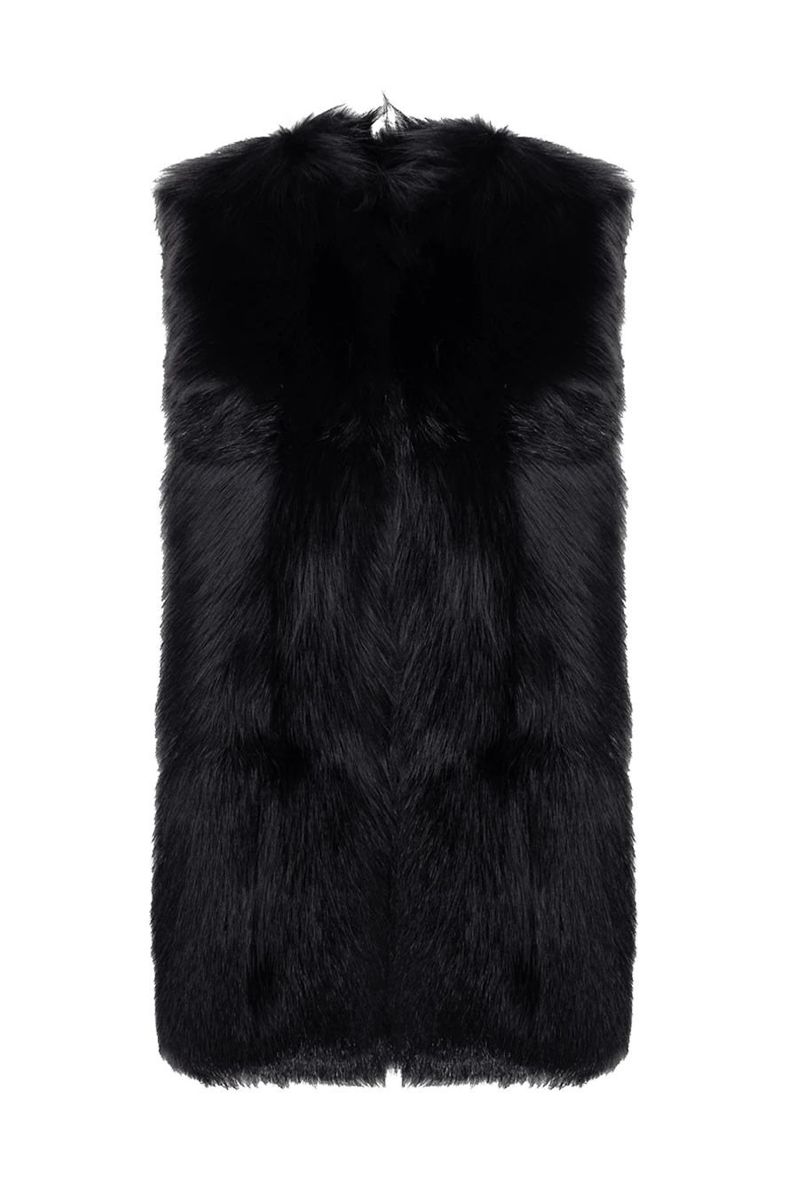 Dolce & Gabbana woman vest made of natural fox fur black for women купить с ценами и фото 130588 - photo 1