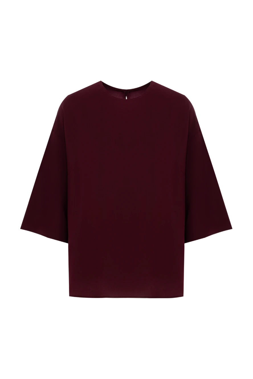 Dolce & Gabbana woman burgundy silk blouse for women купить с ценами и фото 130616 - photo 1