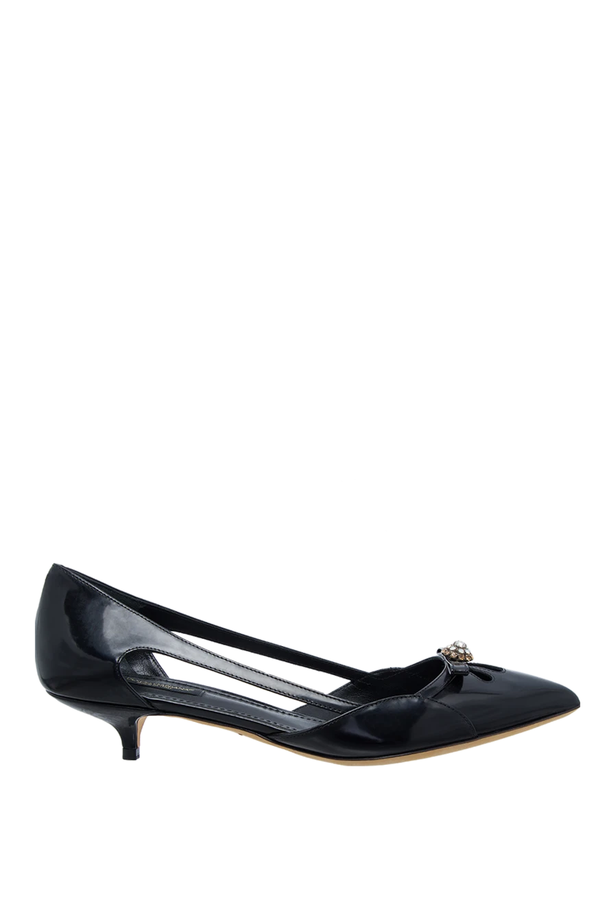 Dolce & Gabbana woman black leather and polyamide shoes for women купить с ценами и фото 130636 - photo 1