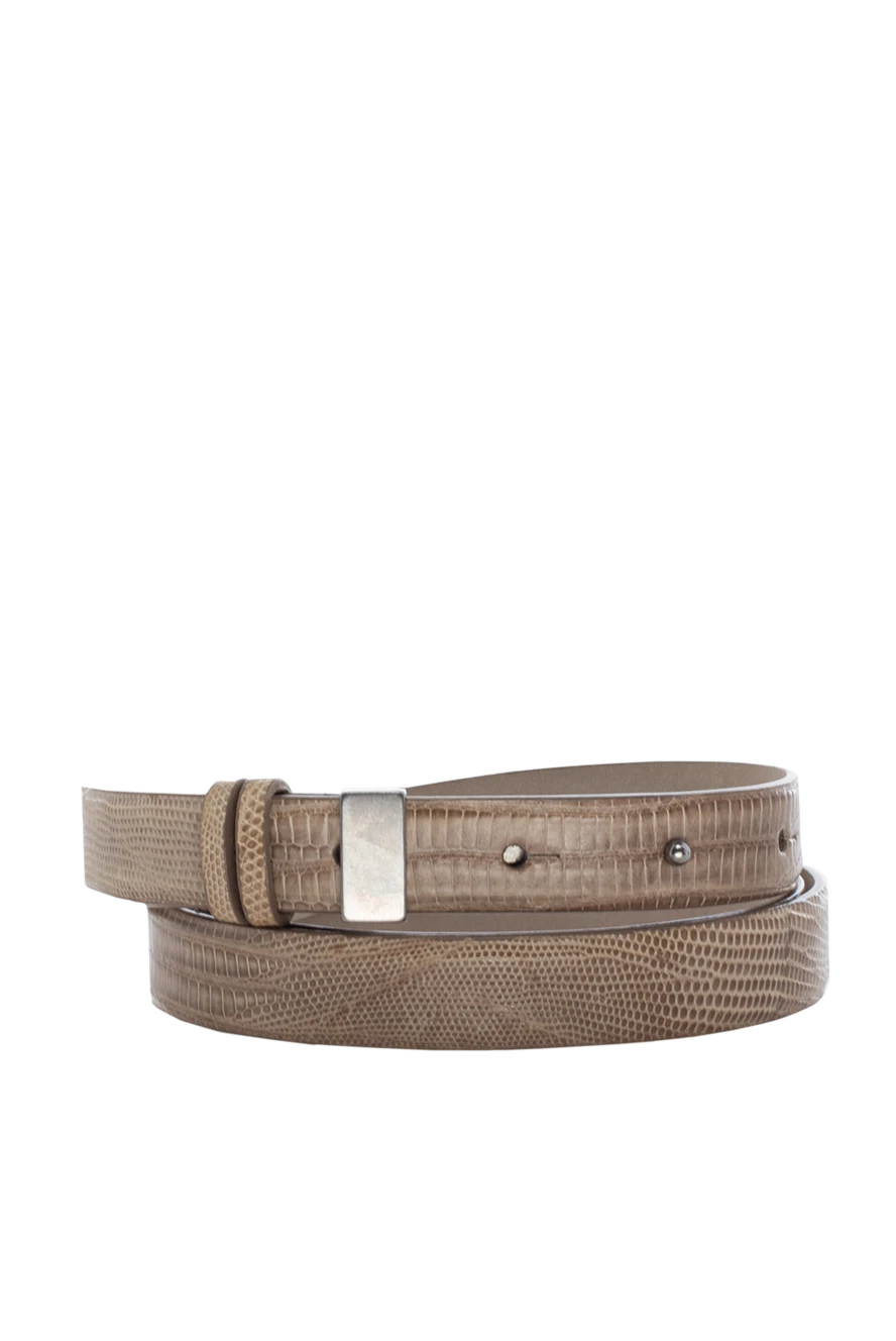 Brunello Cucinelli woman brown leather belt for women купить с ценами и фото 130774 - photo 1