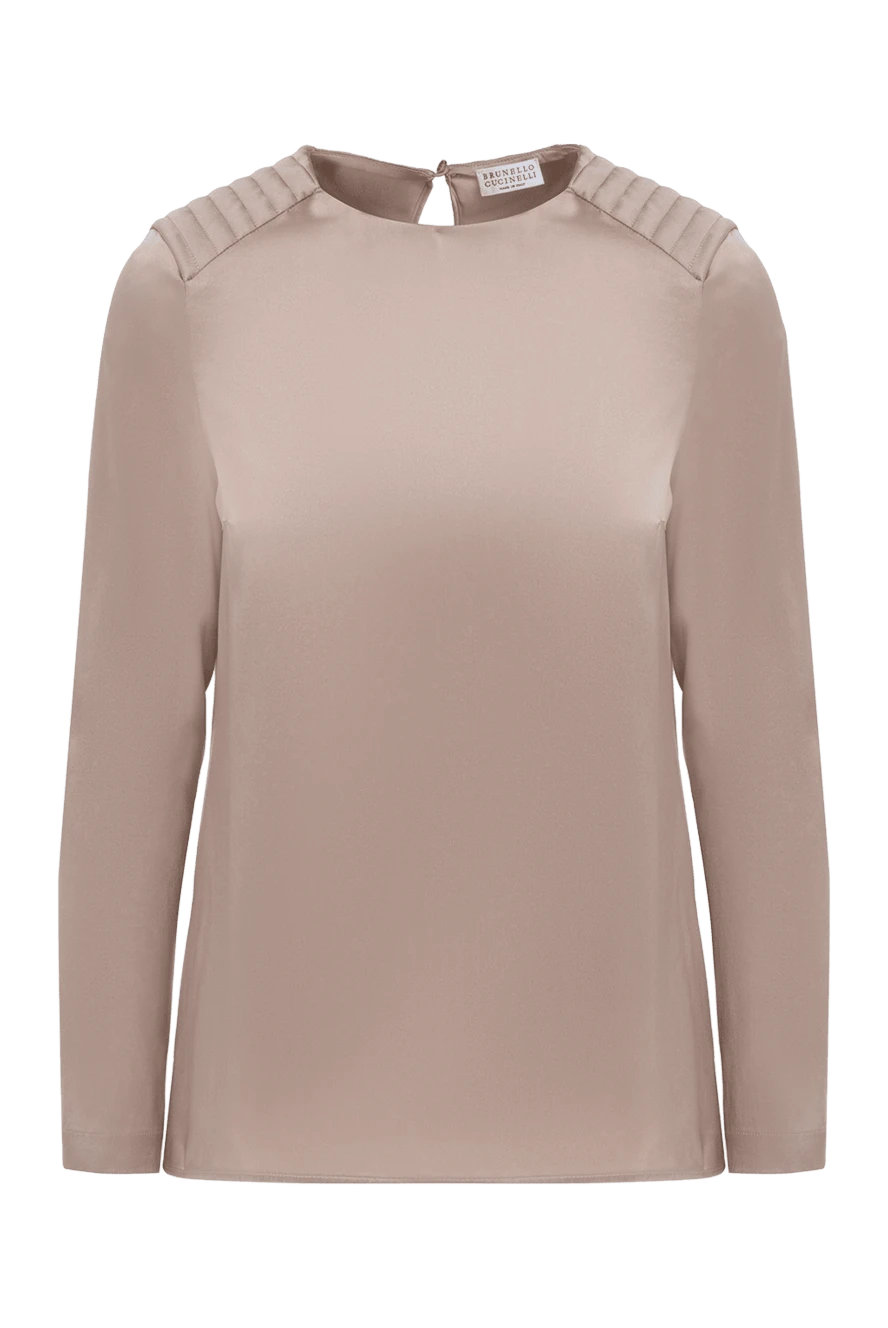 Brunello Cucinelli woman pink silk blouse for women купить с ценами и фото 130866 - photo 1