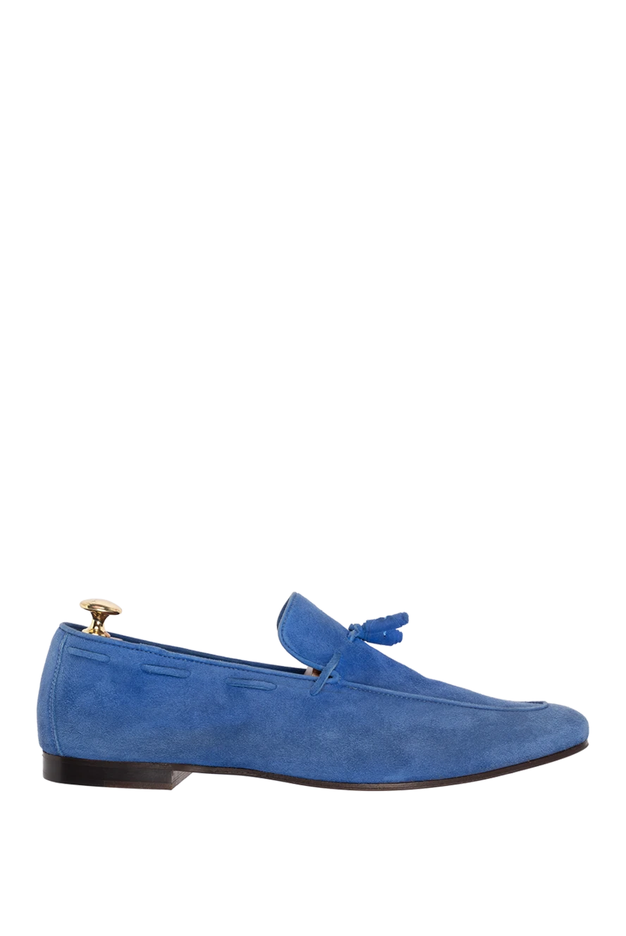 Andrea Ventura man blue suede loafers for men купить с ценами и фото 131281 - photo 1