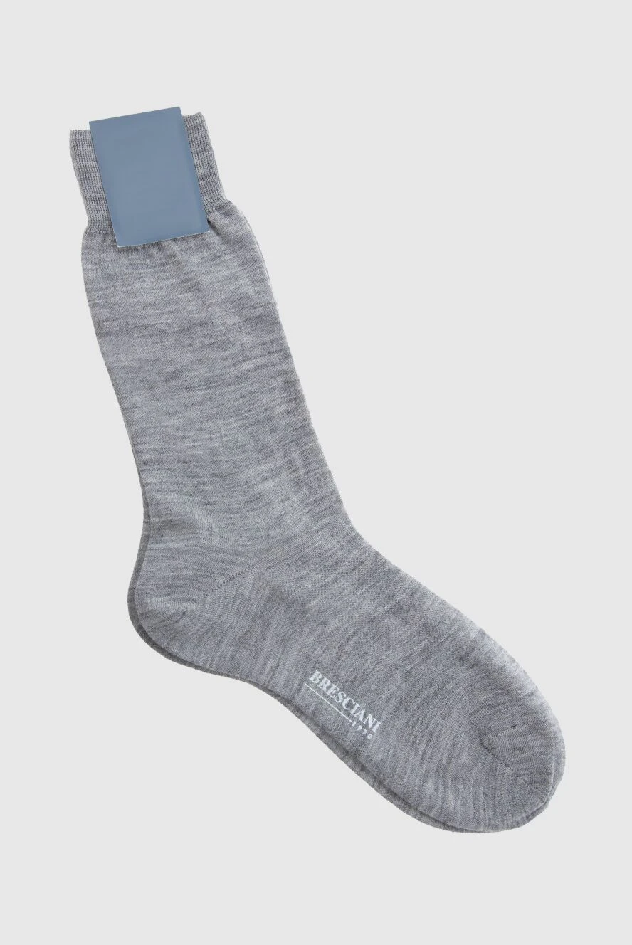 Bresciani man men's gray wool and nylon socks купить с ценами и фото 131353 - photo 1