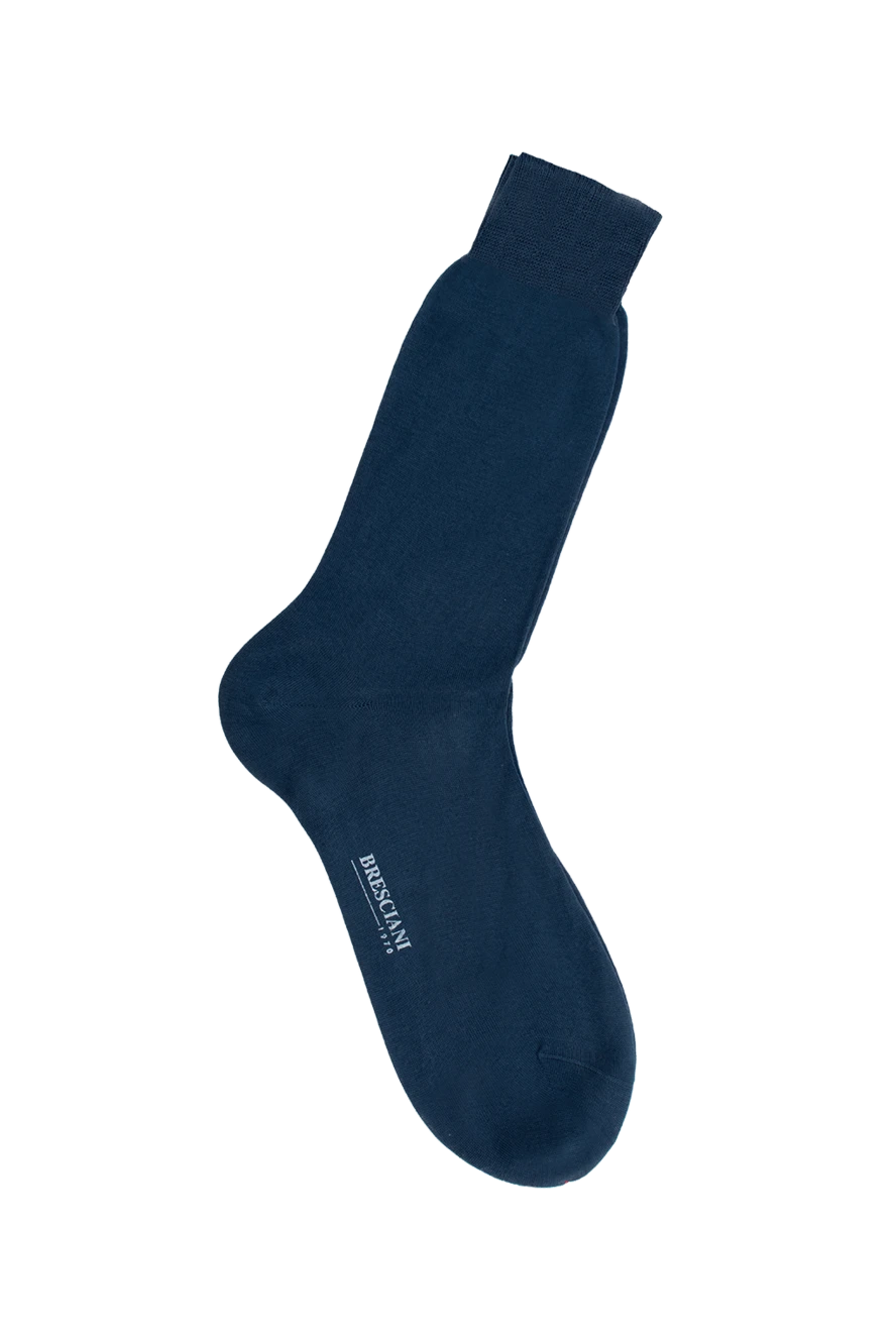 Bresciani man men's blue cotton socks купить с ценами и фото 131361 - photo 1