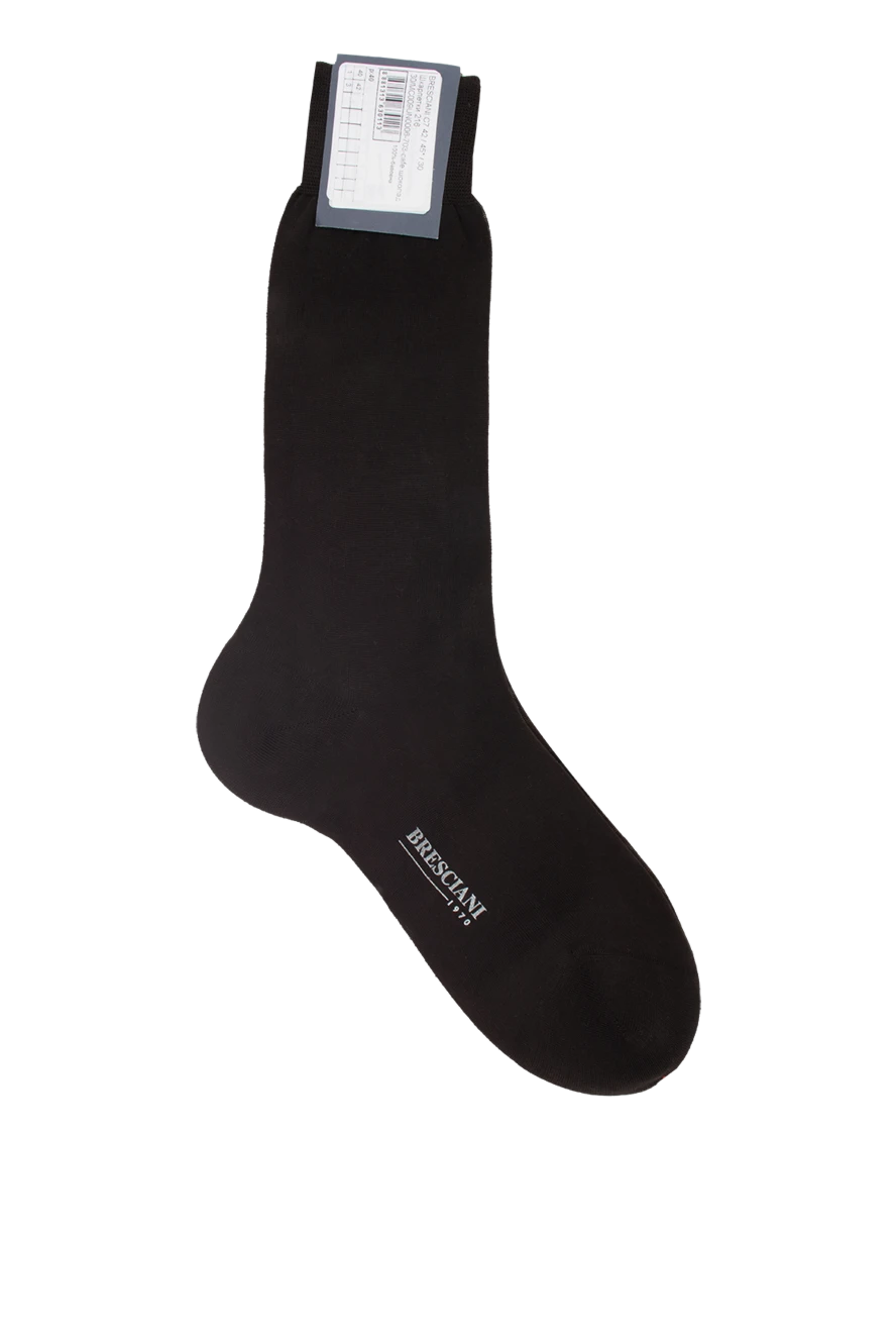 Bresciani man men's brown cotton socks купить с ценами и фото 131363 - photo 1