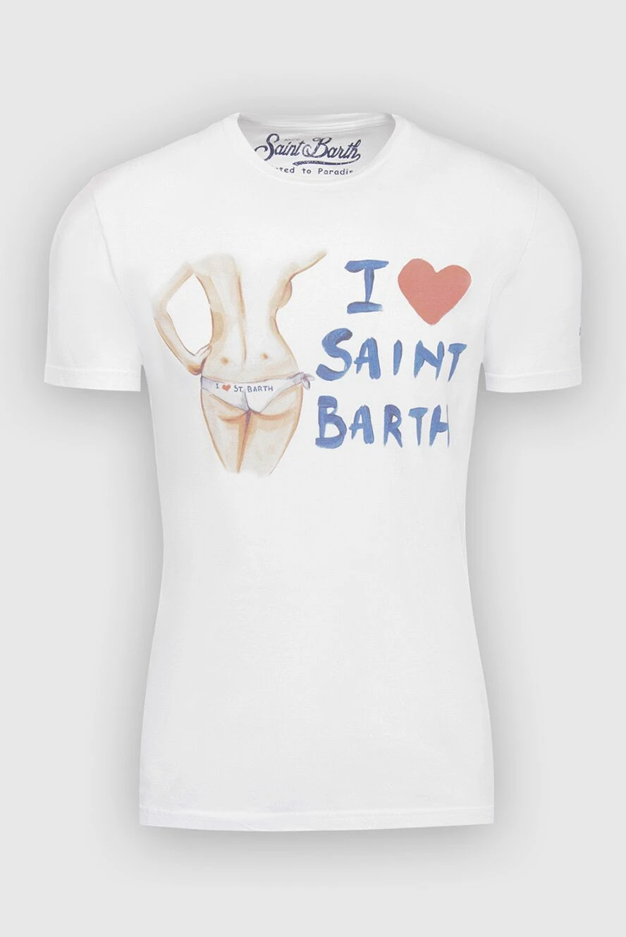 MC2 Saint Barth man white cotton t-shirt for men купить с ценами и фото 131649 - photo 1