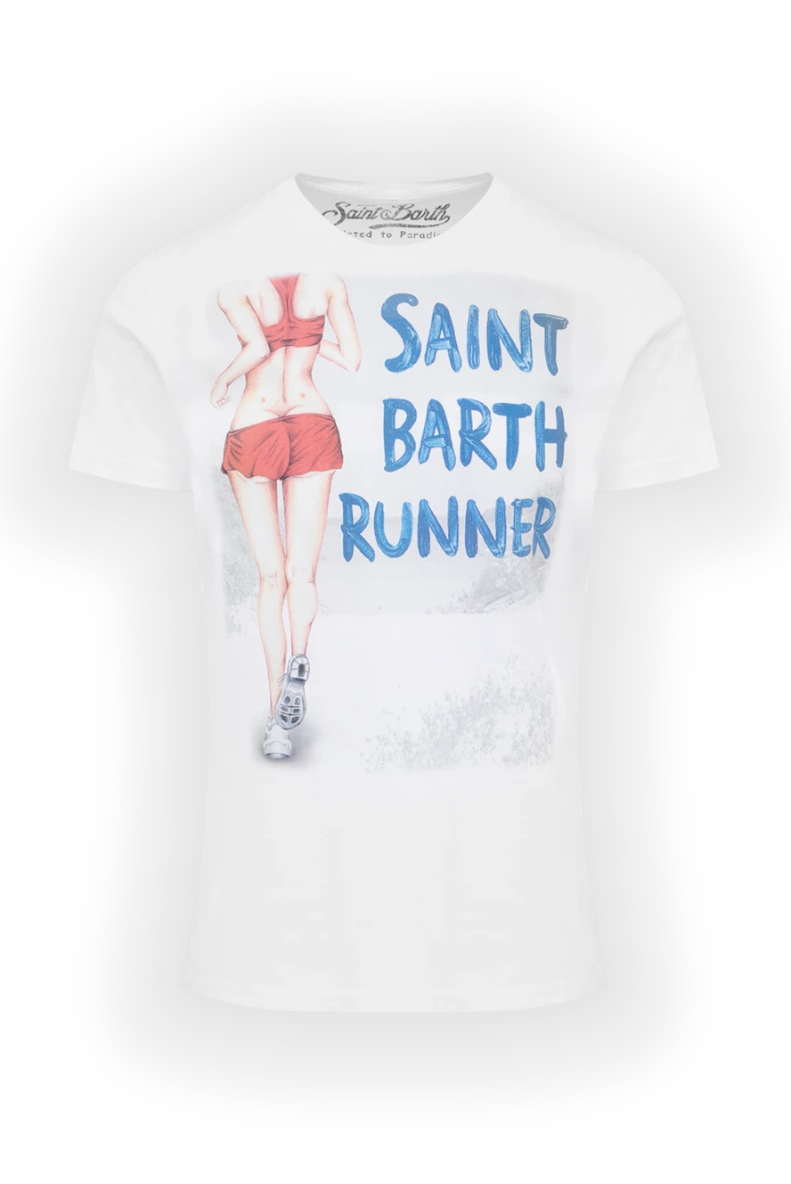 MC2 Saint Barth man white cotton t-shirt for men купить с ценами и фото 131652 - photo 1