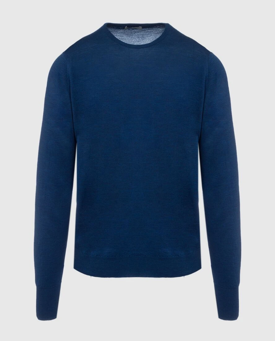 John Smedley man wool jumper blue for men купить с ценами и фото 131815 - photo 1