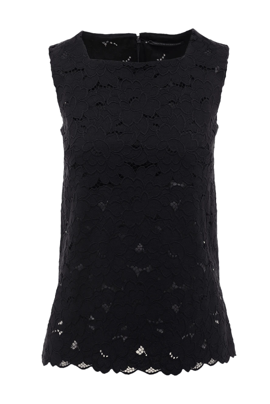 Ermanno Scervino woman women's black polyester and cotton top купить с ценами и фото 131978 - photo 1