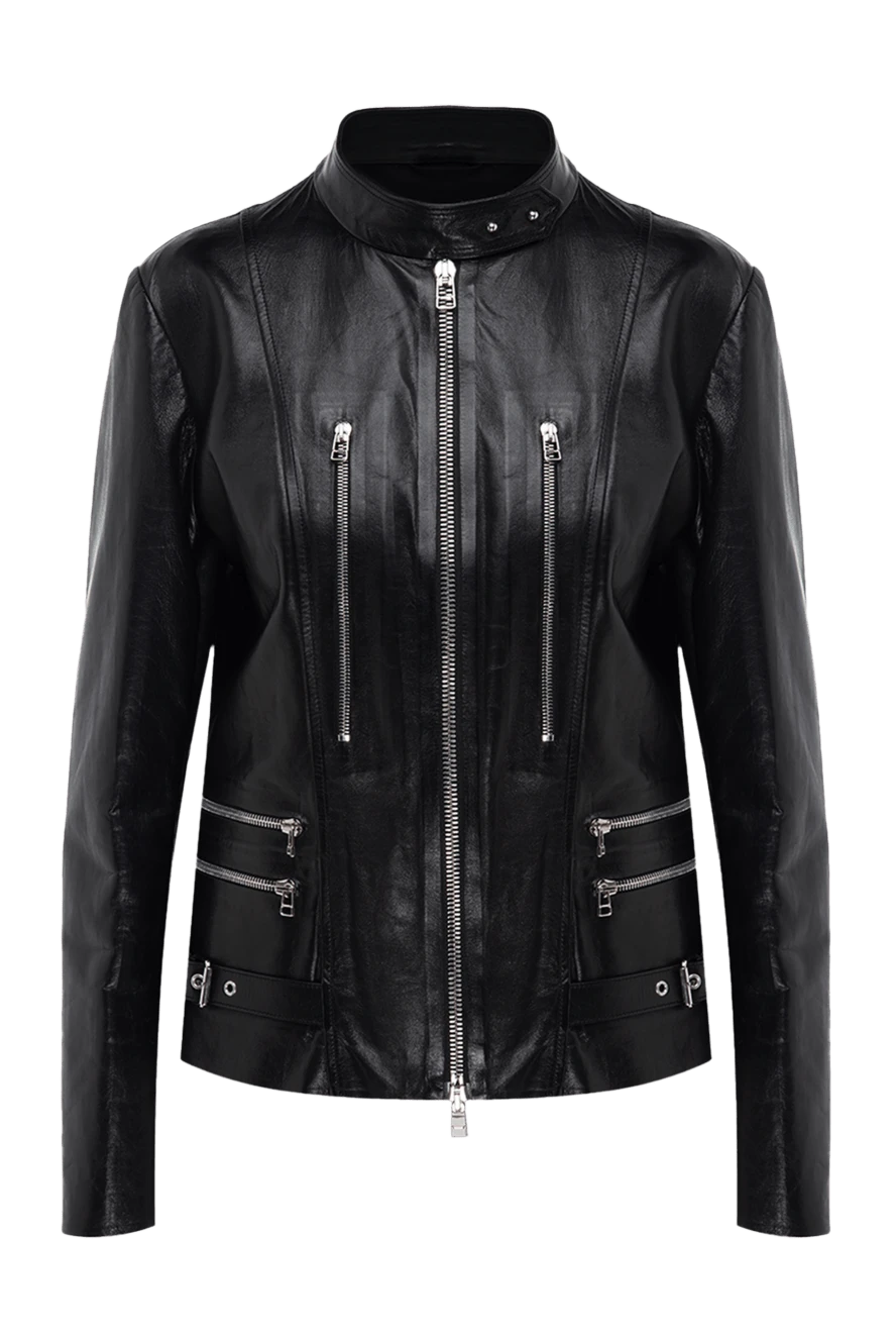 Ermanno Scervino woman black leather jacket for women купить с ценами и фото 132001 - photo 1