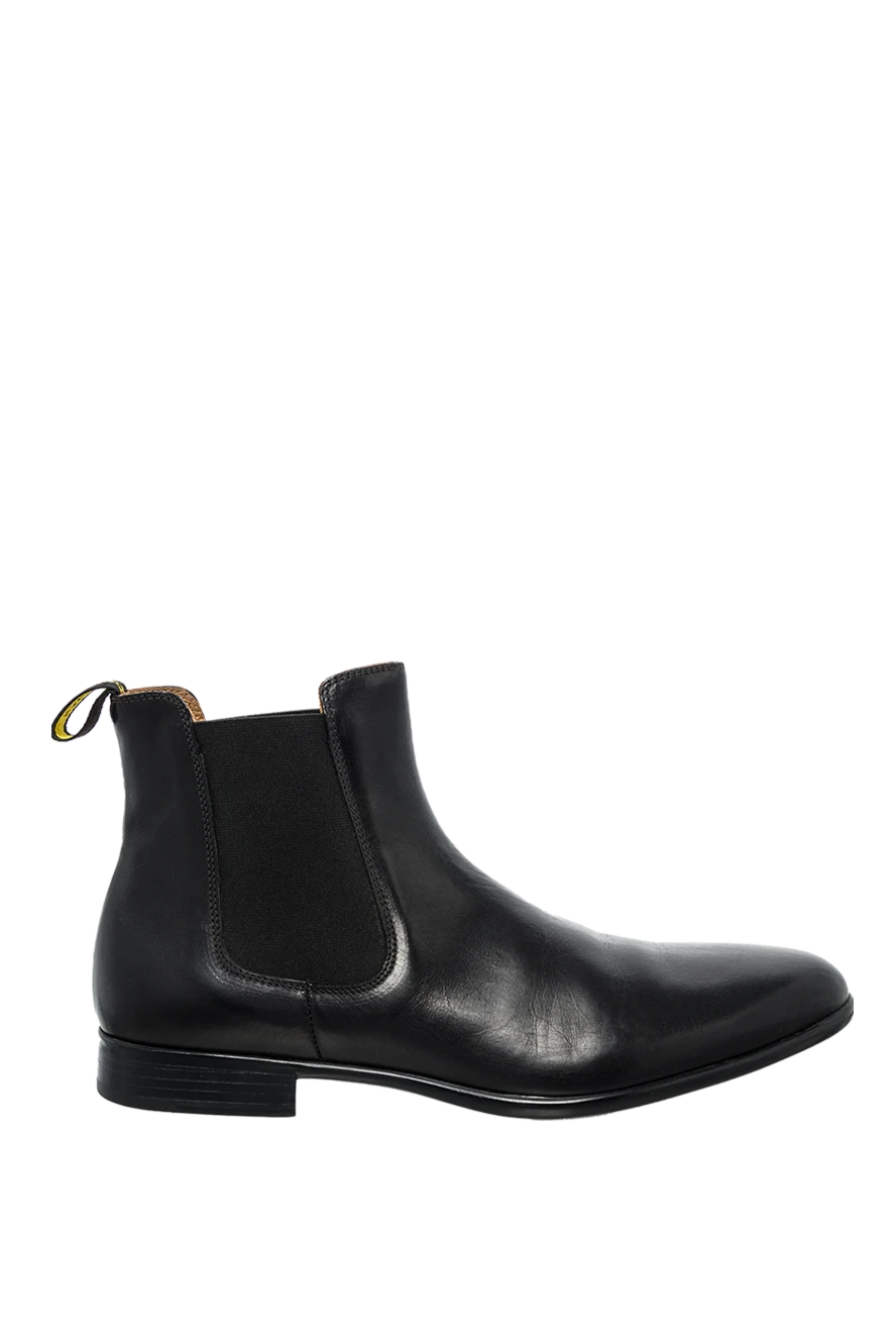 Doucal`s man men's black leather boots купить с ценами и фото 132877 - photo 1