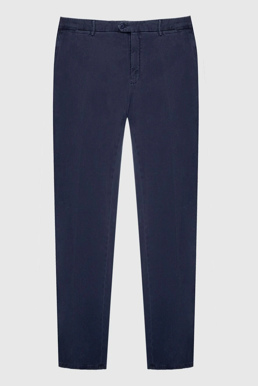 Marco Pescarolo man blue cotton trousers for men купить с ценами и фото 132902 - photo 1