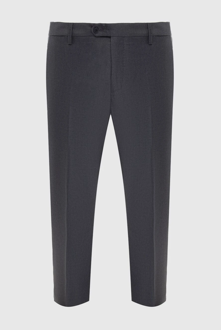 Marco Pescarolo man men's gray wool trousers купить с ценами и фото 132910 - photo 1