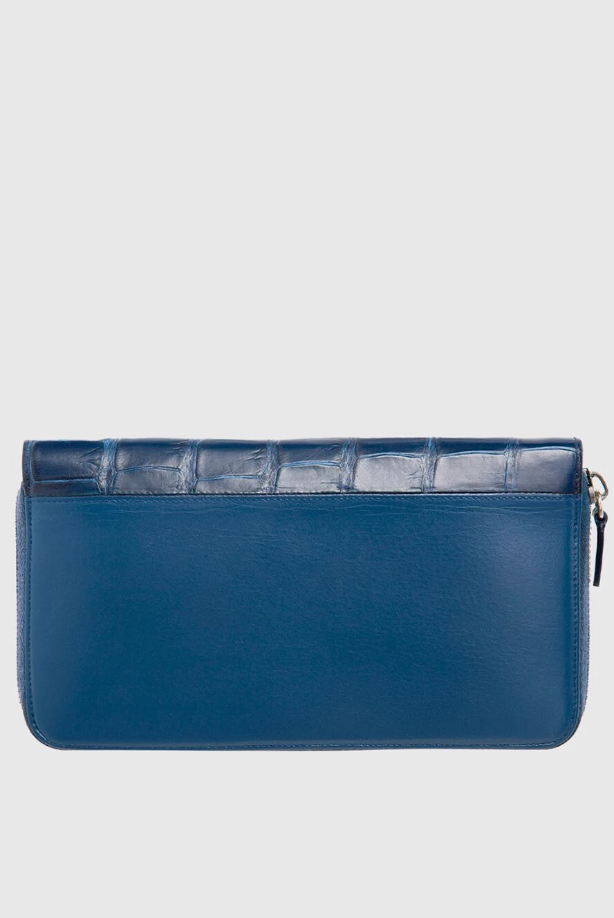 Araldi 1930 man clutch made of genuine leather and alligator blue купить с ценами и фото 132984 - photo 1