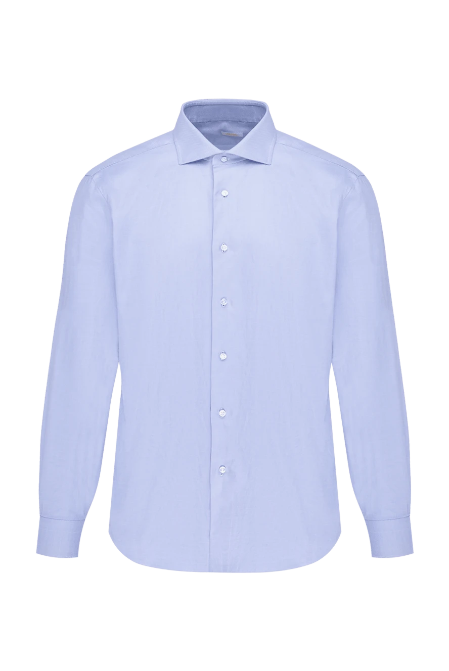 Barba Napoli man blue cotton shirt for men купить с ценами и фото 133102 - photo 1