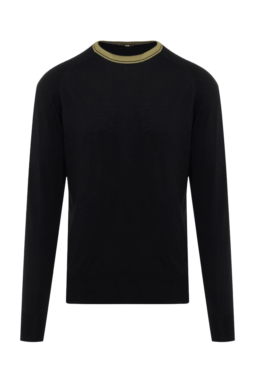 Massimo Sforza man black wool jumper for men купить с ценами и фото 133494 - photo 1