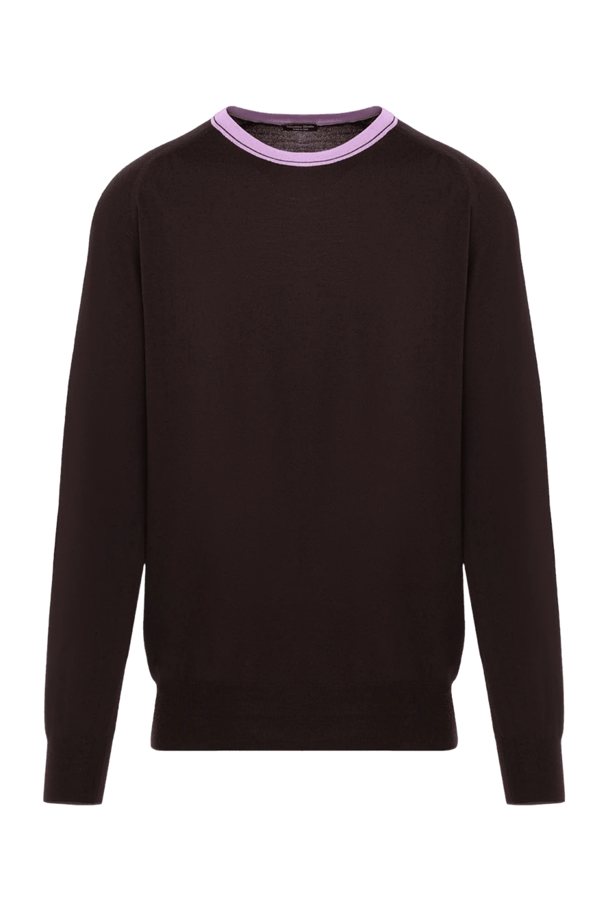 Massimo Sforza man brown wool jumper for men купить с ценами и фото 133496 - photo 1